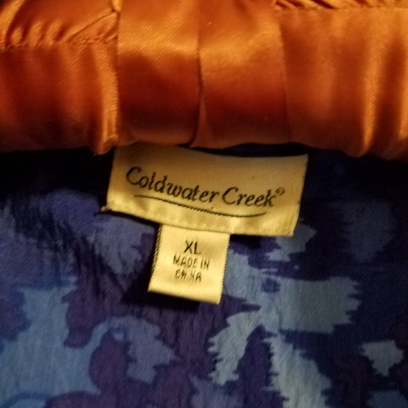 Blue Flowered Tunic Button Down - Picture 3 of 5